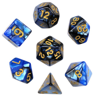 Gemini -sarjan kaksivärinen musta / sininen noppasetti kuva