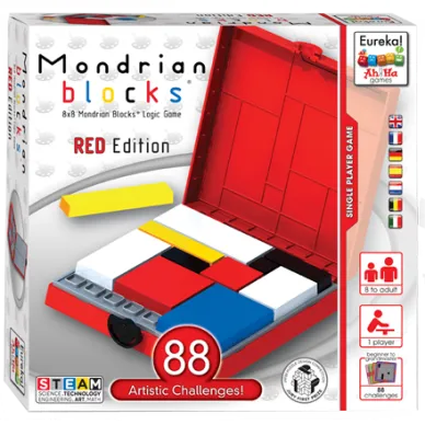 Mondrian blocks red kuva