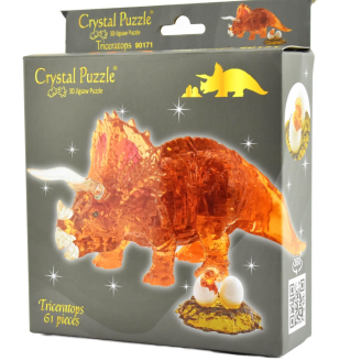 Crystal triceratops brun 1 image