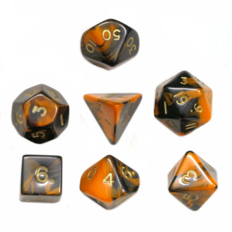 Gemini -sarjan musta / oranssi noppasetti kuva