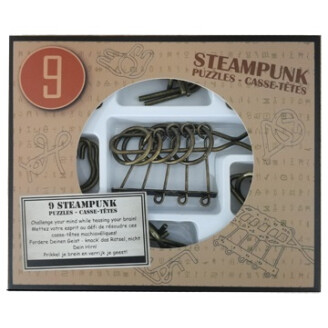 9 Steampunk puzzles - Brown box image
