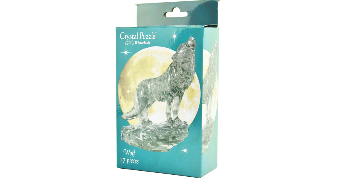 Crystal Puzzle Wolf (Black)