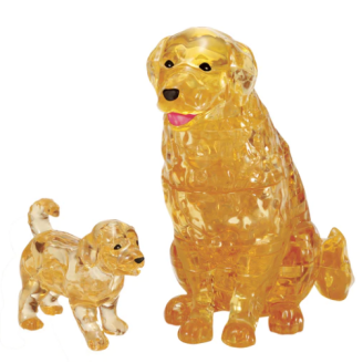 Crystal Puzzle Golden retriever & puppy image